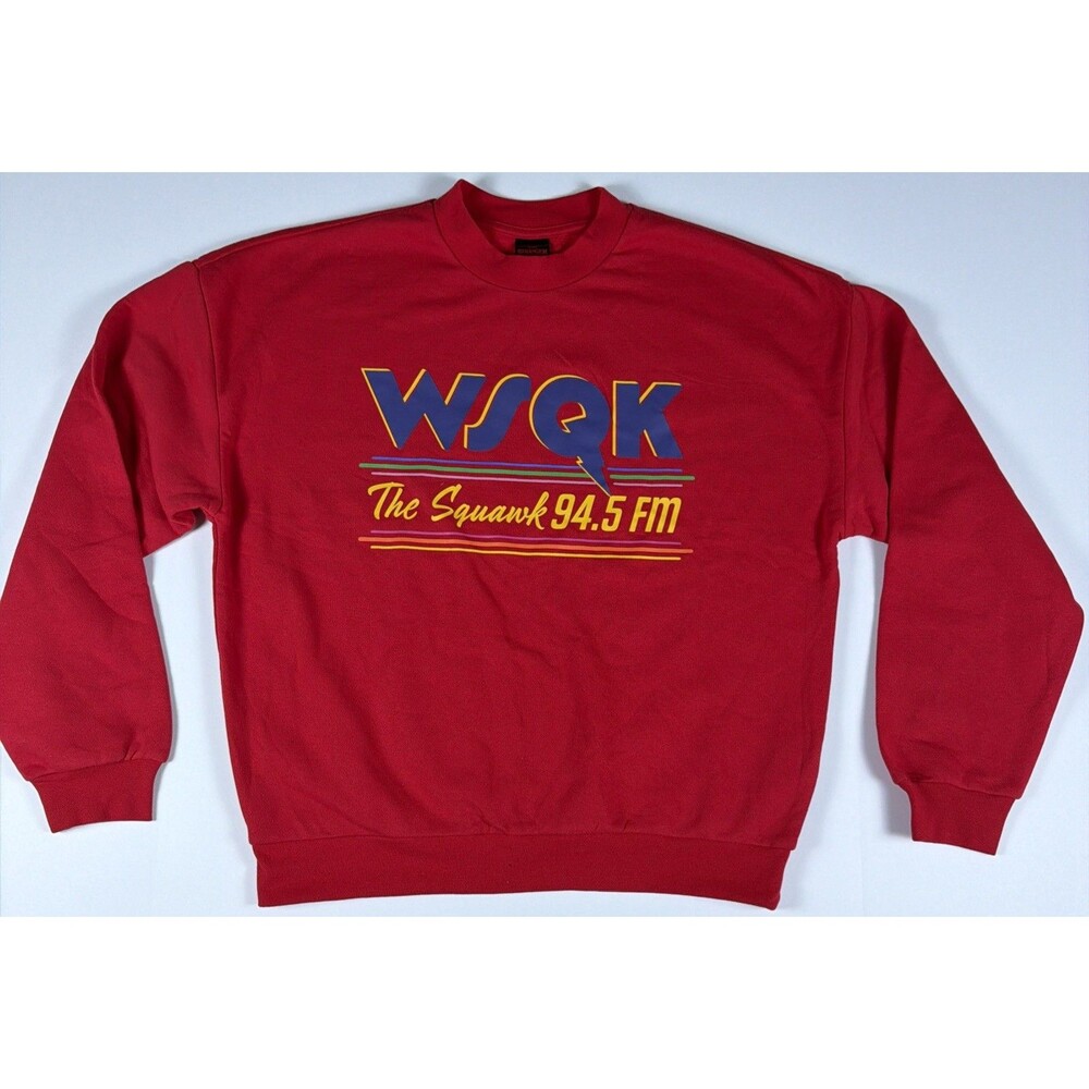 Stranger Things WSQK The Squawk 94.5 FM Crewneck Sweatshirt Adult Small Netflix